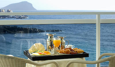 Breakfast on the terrace at Hotel Tenerife Golf & Sea View